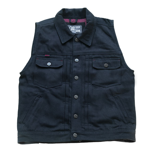 Black denim vest near me hotsell