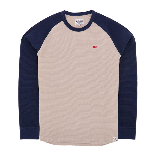 13 AND A HALF Waffle Jersey - Sand/Navy